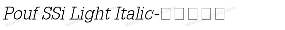 Pouf SSi Light Italic字体转换